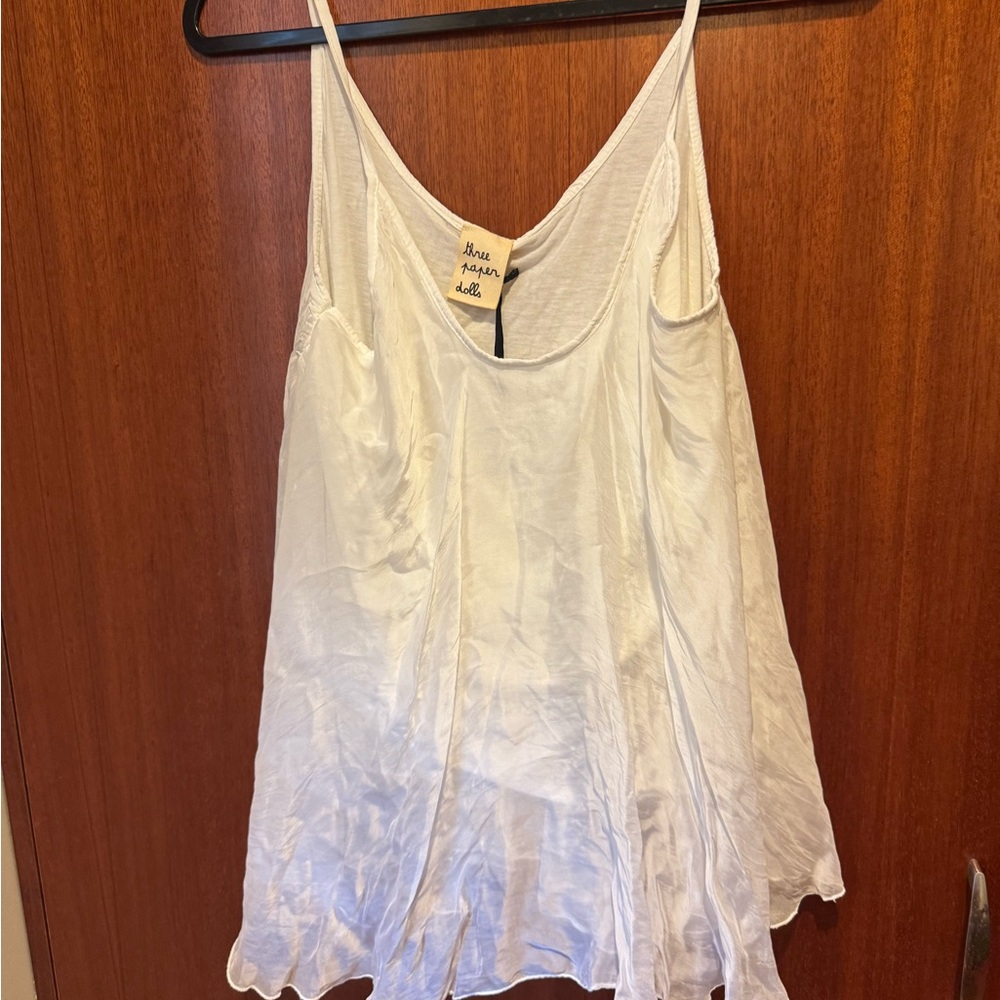 Chic White Silk Camisole